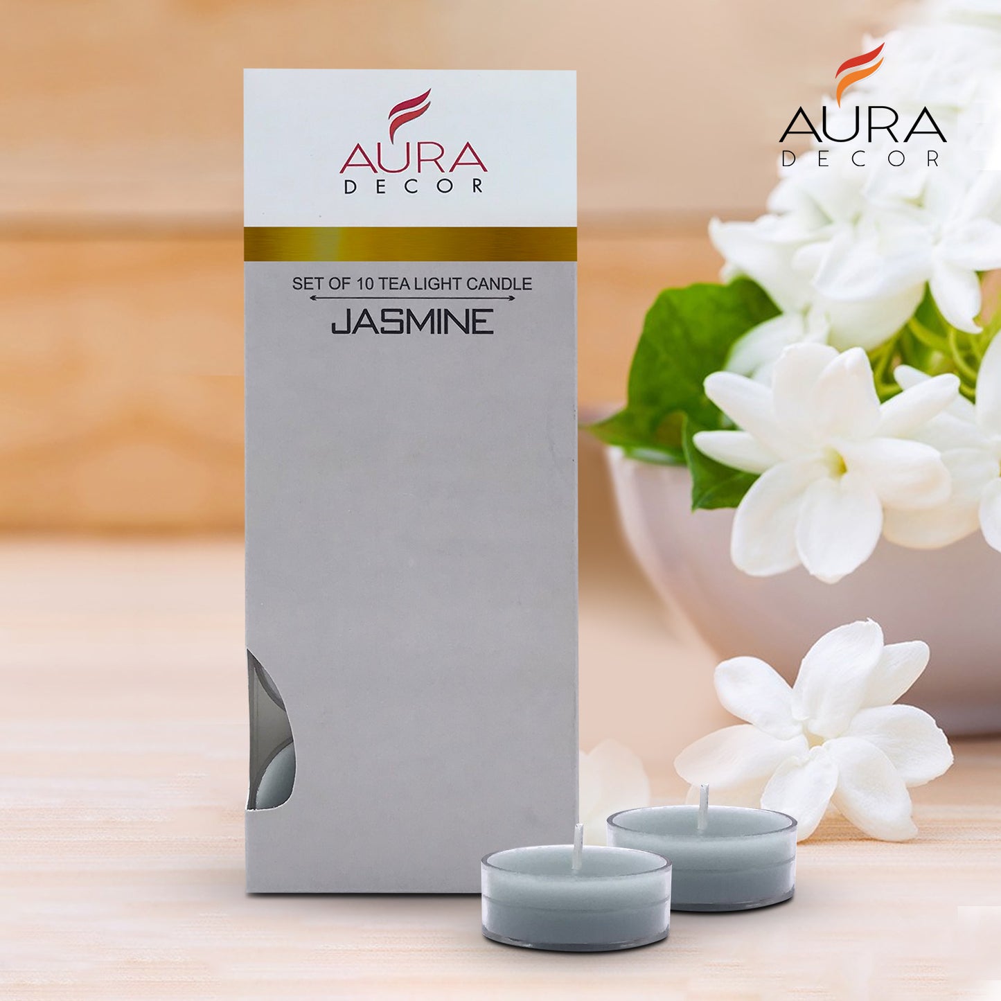 AuraDecor Acrylic Fragrance Tealight ( Pack of 10 )