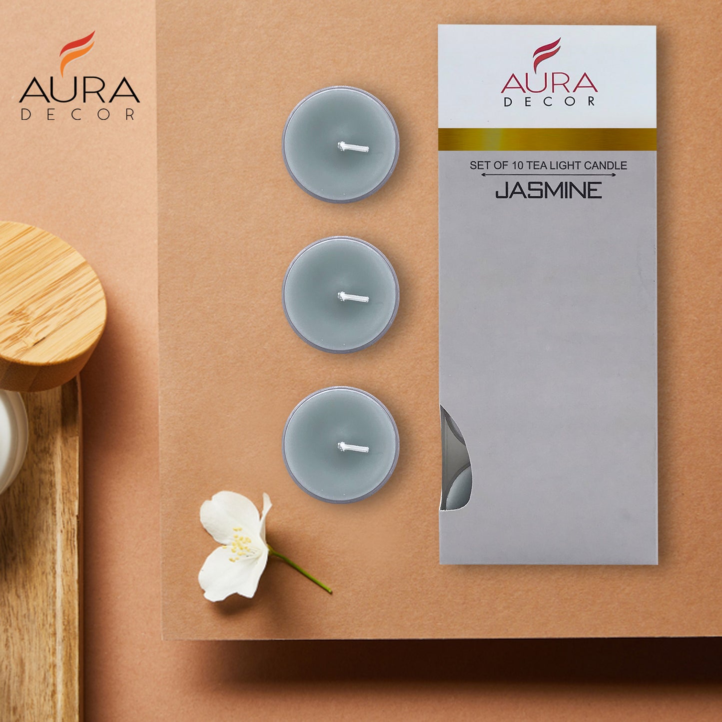 AuraDecor Acrylic Fragrance Tealight ( Pack of 10 )