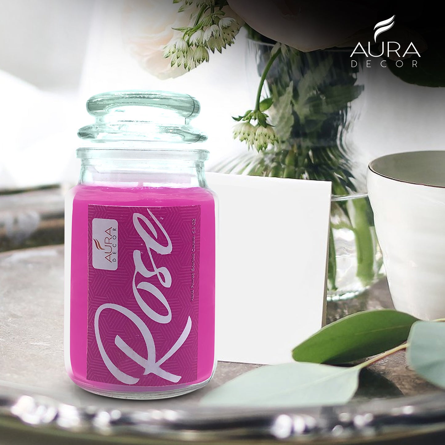 Bulk Buy AuraDecor Long Burning Fragrance Jar Candle ( 72 Hours ) ( MOQ 50 Pcs )