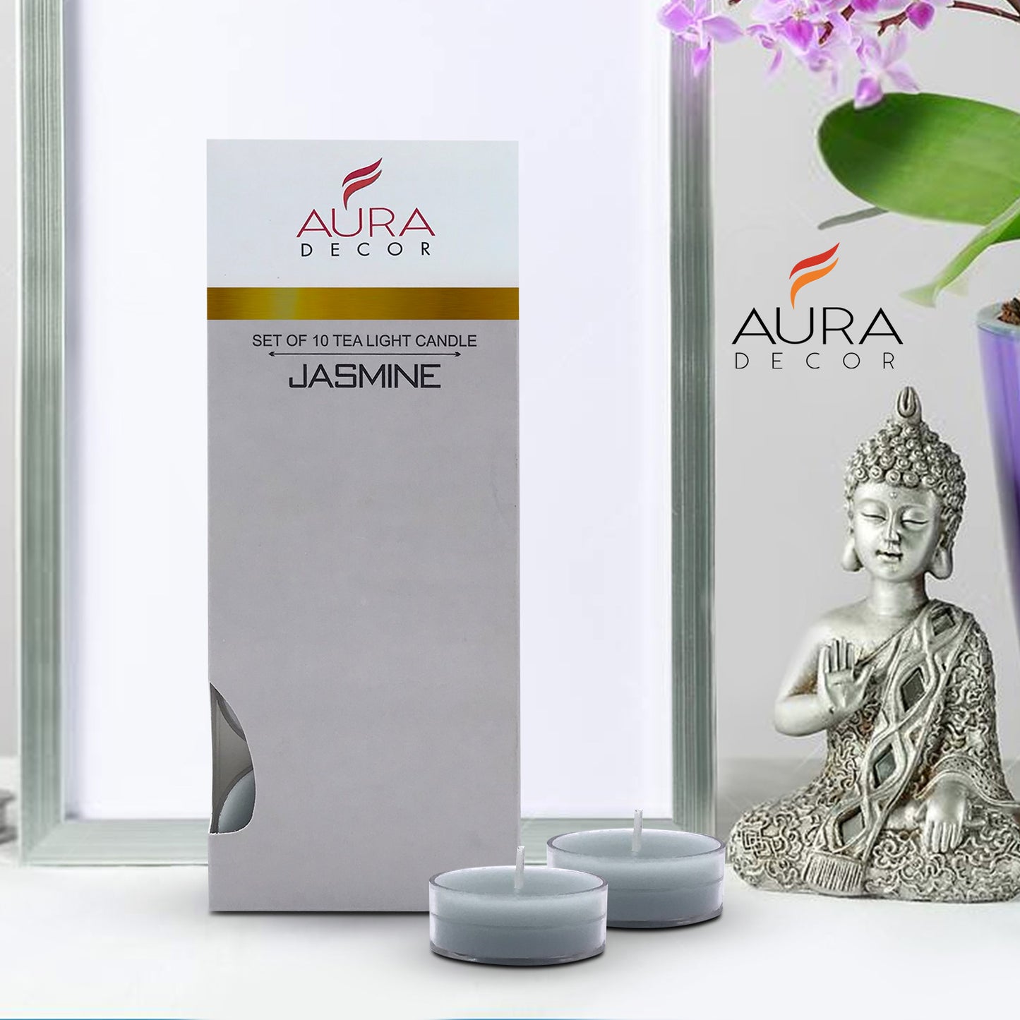 AuraDecor Acrylic Fragrance Tealight ( Pack of 10 )