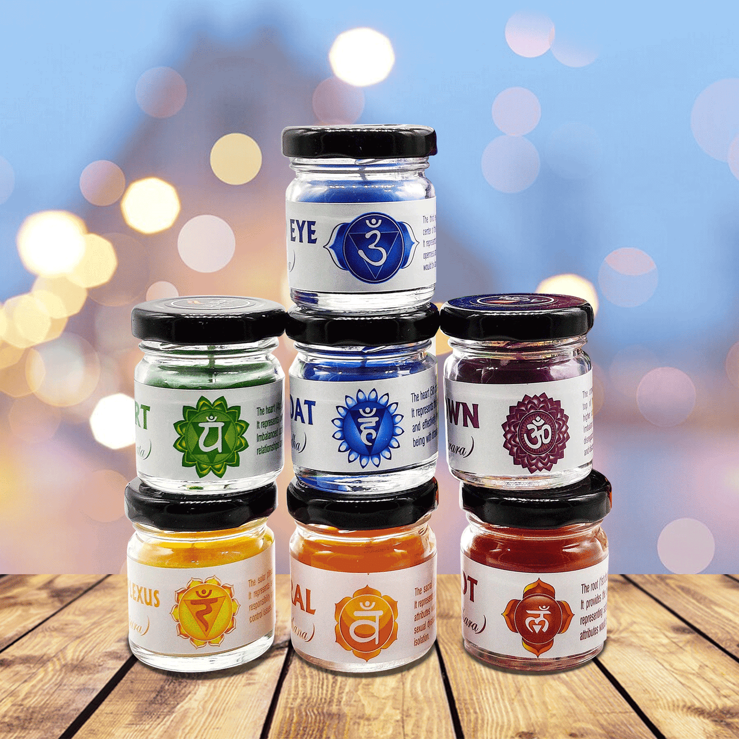 AuraDecor 7 Chakra Candles ( Gift Pack )