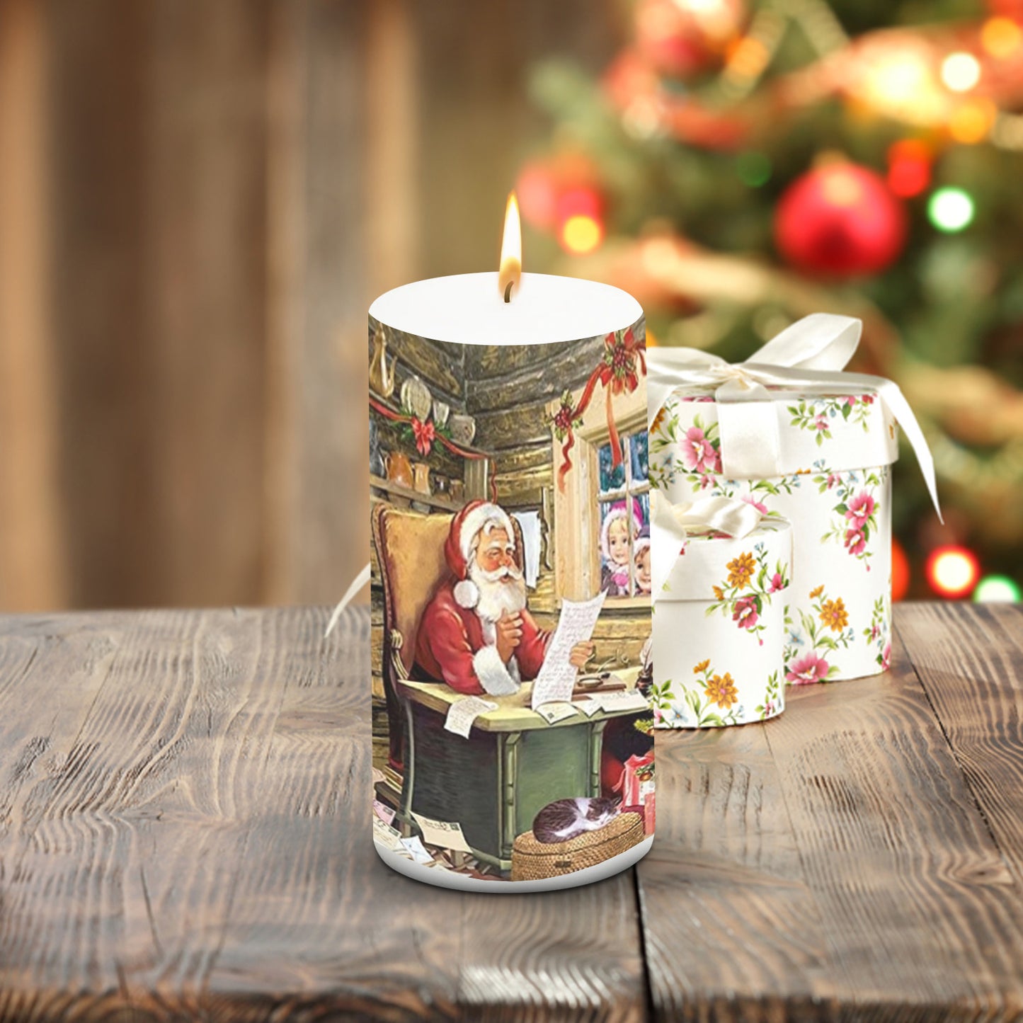 Pillar Candle Christmas 3*6 inch Unscented