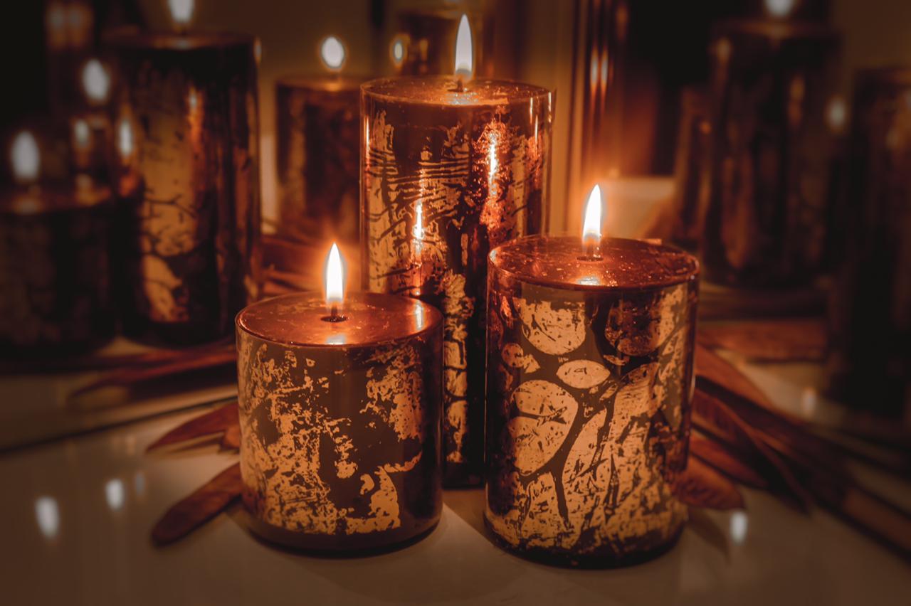 Bulk Buy Pillar Candle Set of 3 Candles ( 3*3, 3*4 , 3*6 Inches ) ( 12 Set Bulk Buy )