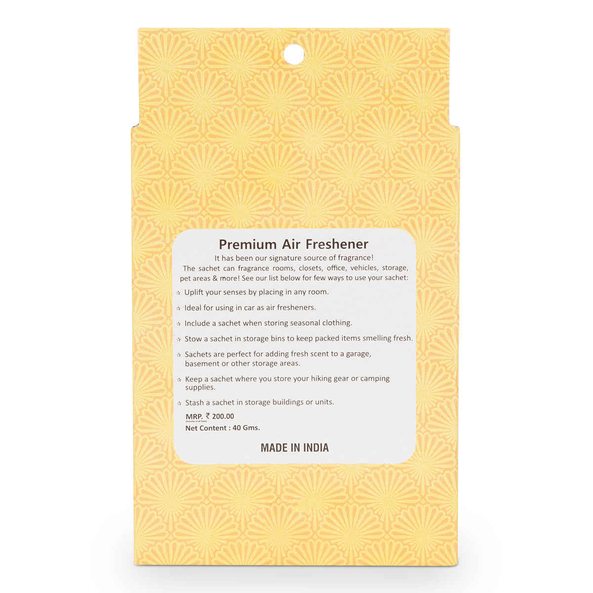 Air Perfume/Air Fresheners Pouch Bag for Office/Room/Car/Toilet and Wardrobe (Pouch Pack 40 gm)