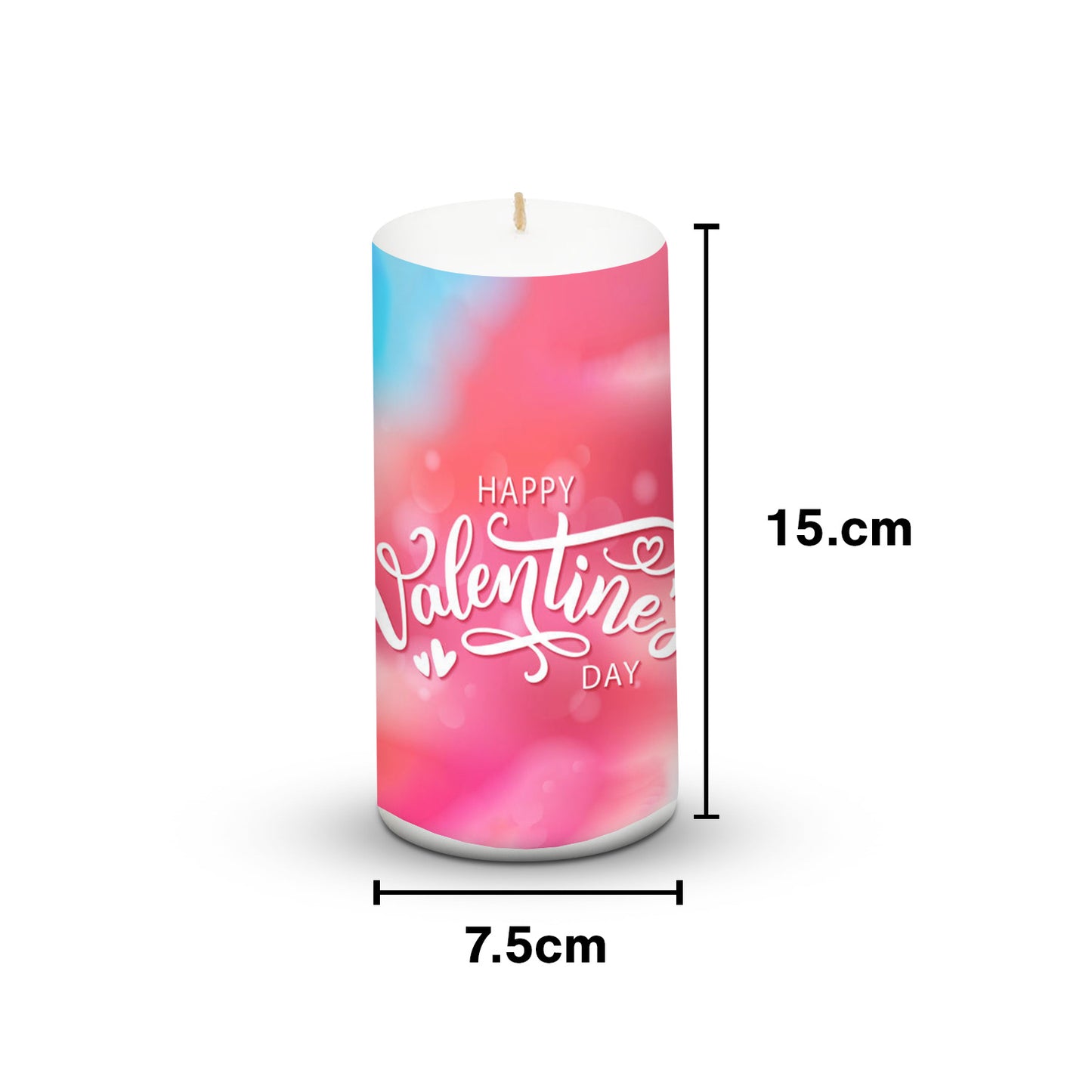 Pillar Valentine Day Pink Candle For Valentines Special 3*6 inch Unscented.