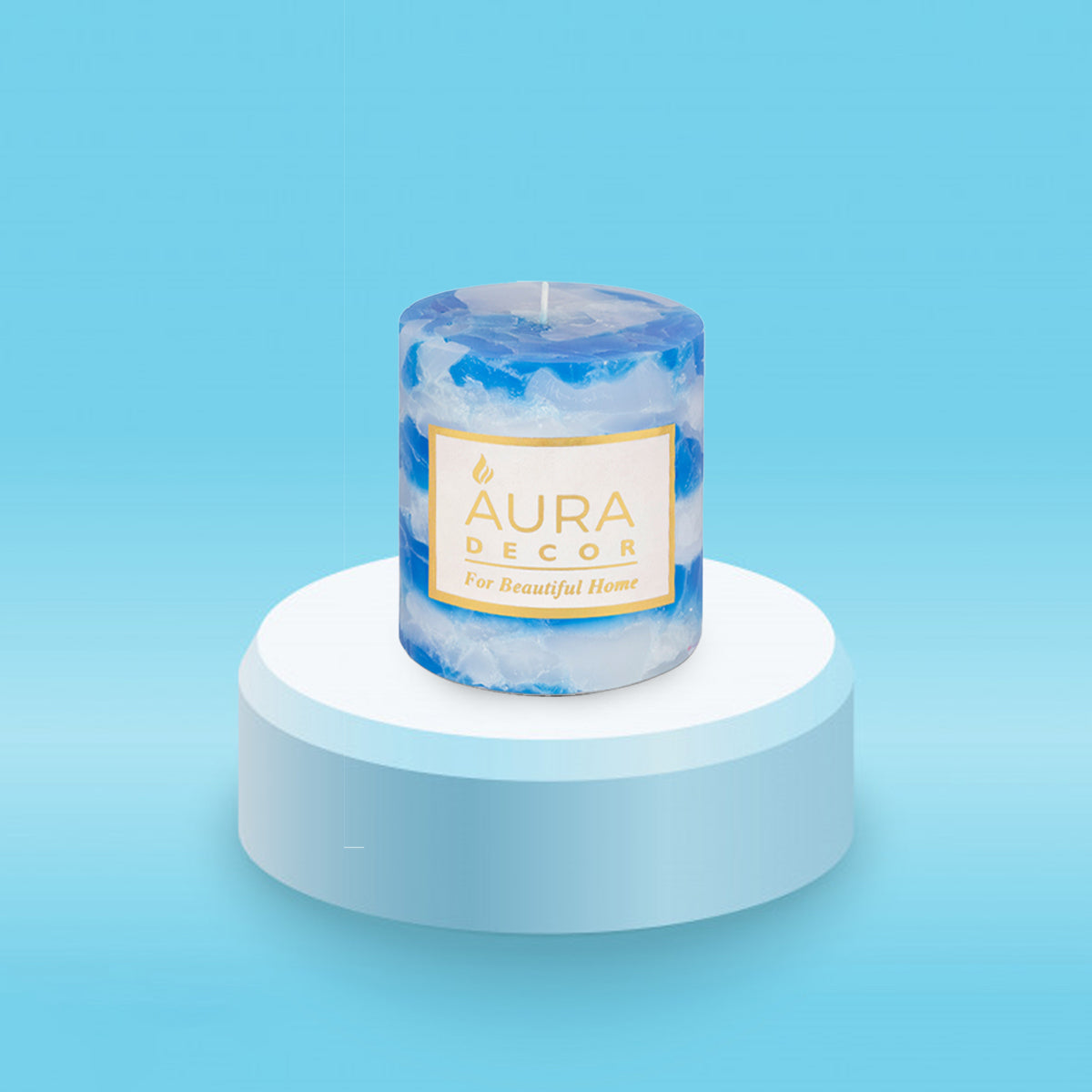 Bulk Buy Fragrance Pillar Candle in Chunk Finish 3*3 Inch Each ( 60 Pcs Master )