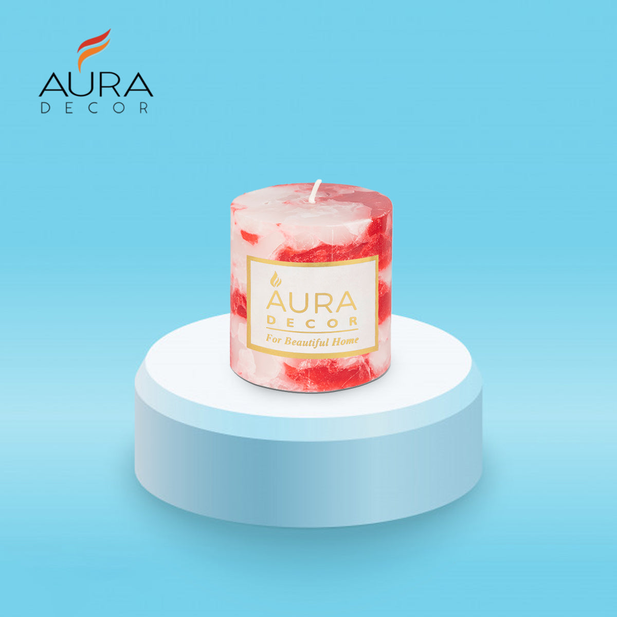 Bulk Buy Fragrance Pillar Candle in Chunk Finish 3*3 Inch Each ( 60 Pcs Master )