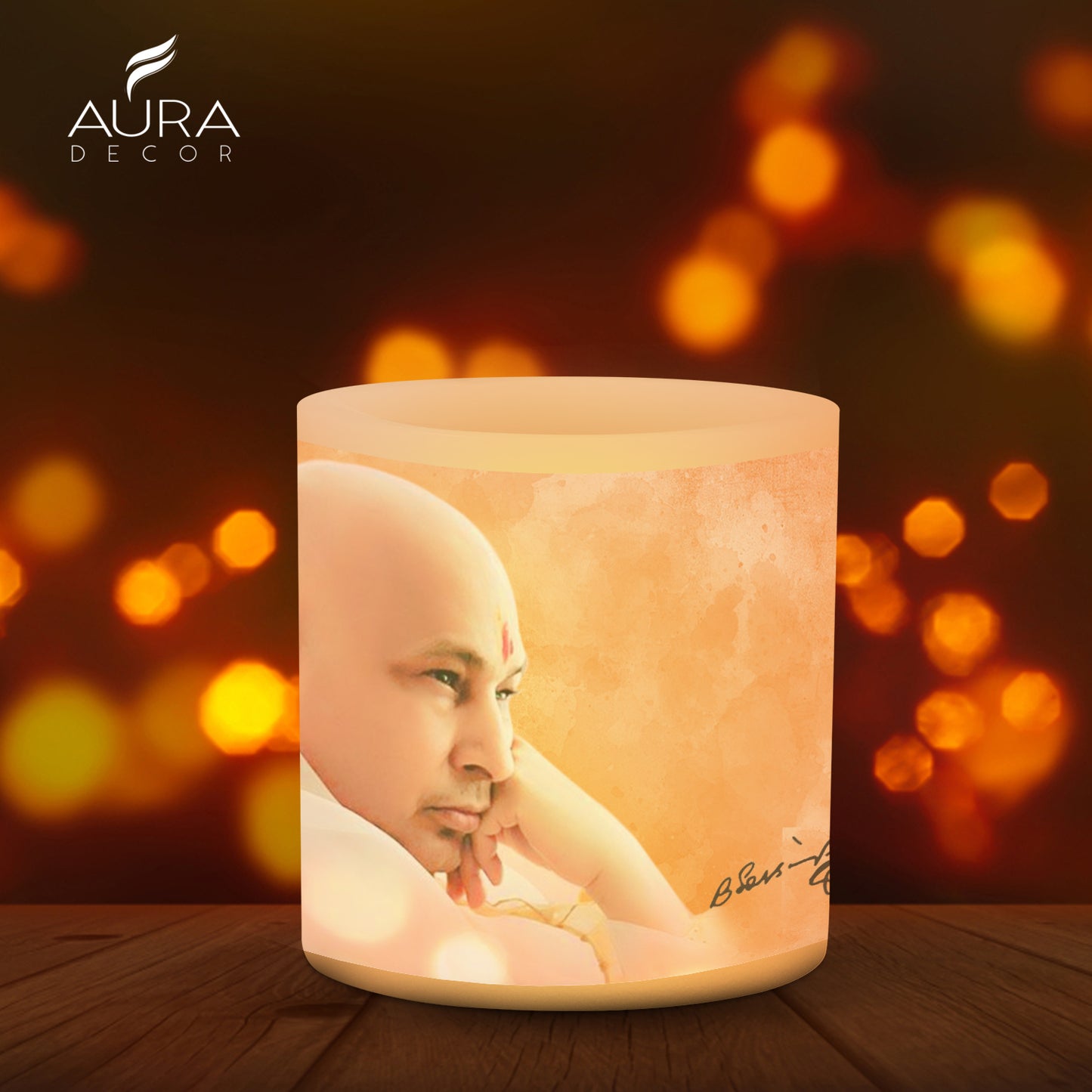 AuraDecor Divine Hollow Candle with a Tealight Free