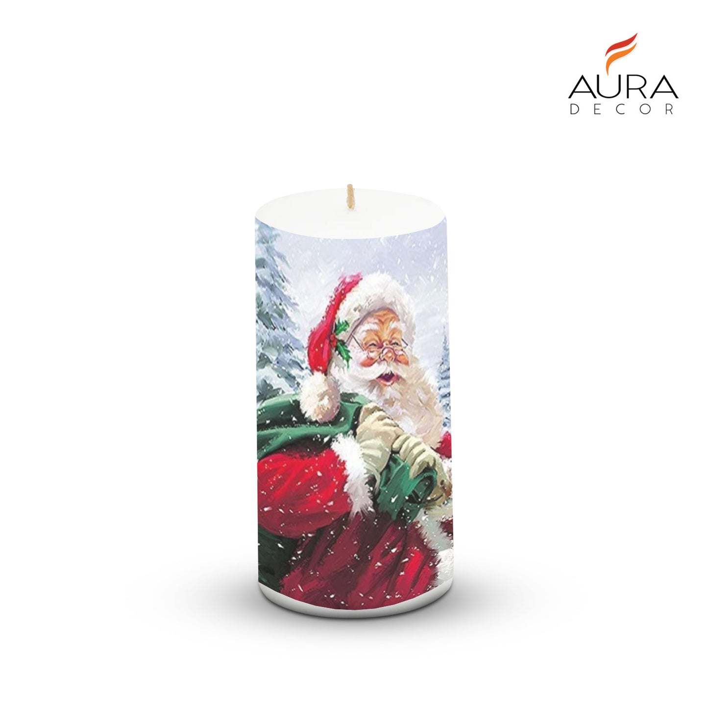 Pillar Candle Christmas 3*6 inch Unscented
