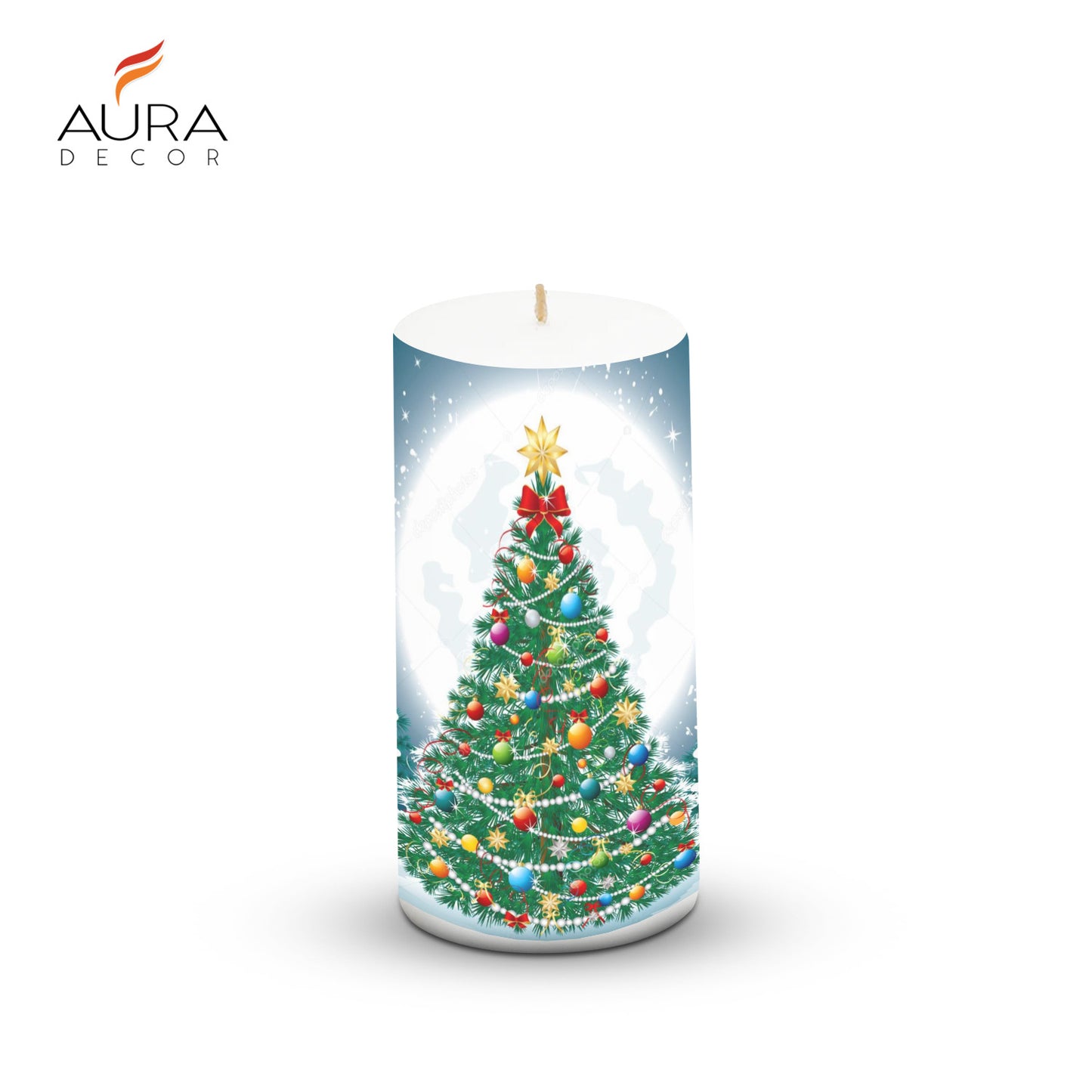 Pillar Candle Christmas 3*6 inch Unscented