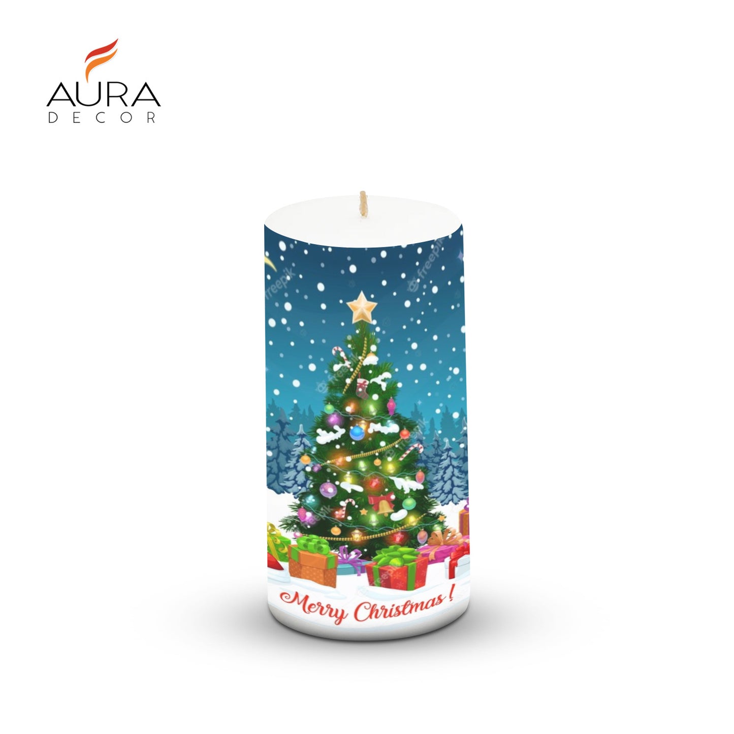 Pillar Candle Christmas 3*6 inch Unscented