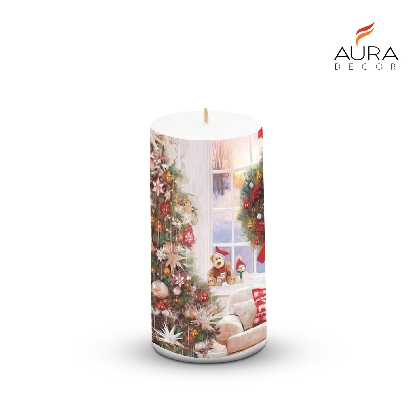 Pillar Candle Christmas 3*6 inch Unscented