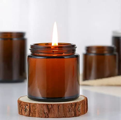 Empty Amber Jars 70ml for Candle Making or Cosmetic Use