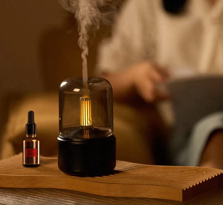 Bulk Buy AuraDecor Candlelight Style Diffuser 120mL Auto-Shut Off Mist Humidifier Warm White Night Light( 10 Pcs )