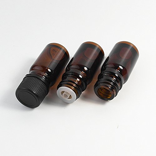 AuraDecor Pack of 50 Amber Glass Bottle ( 10ml )