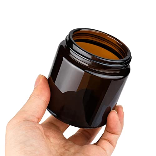 Empty Amber Jars 70ml for Candle Making or Cosmetic Use