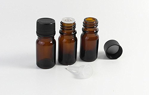 AuraDecor Pack of 50 Amber Glass Bottle ( 10ml )