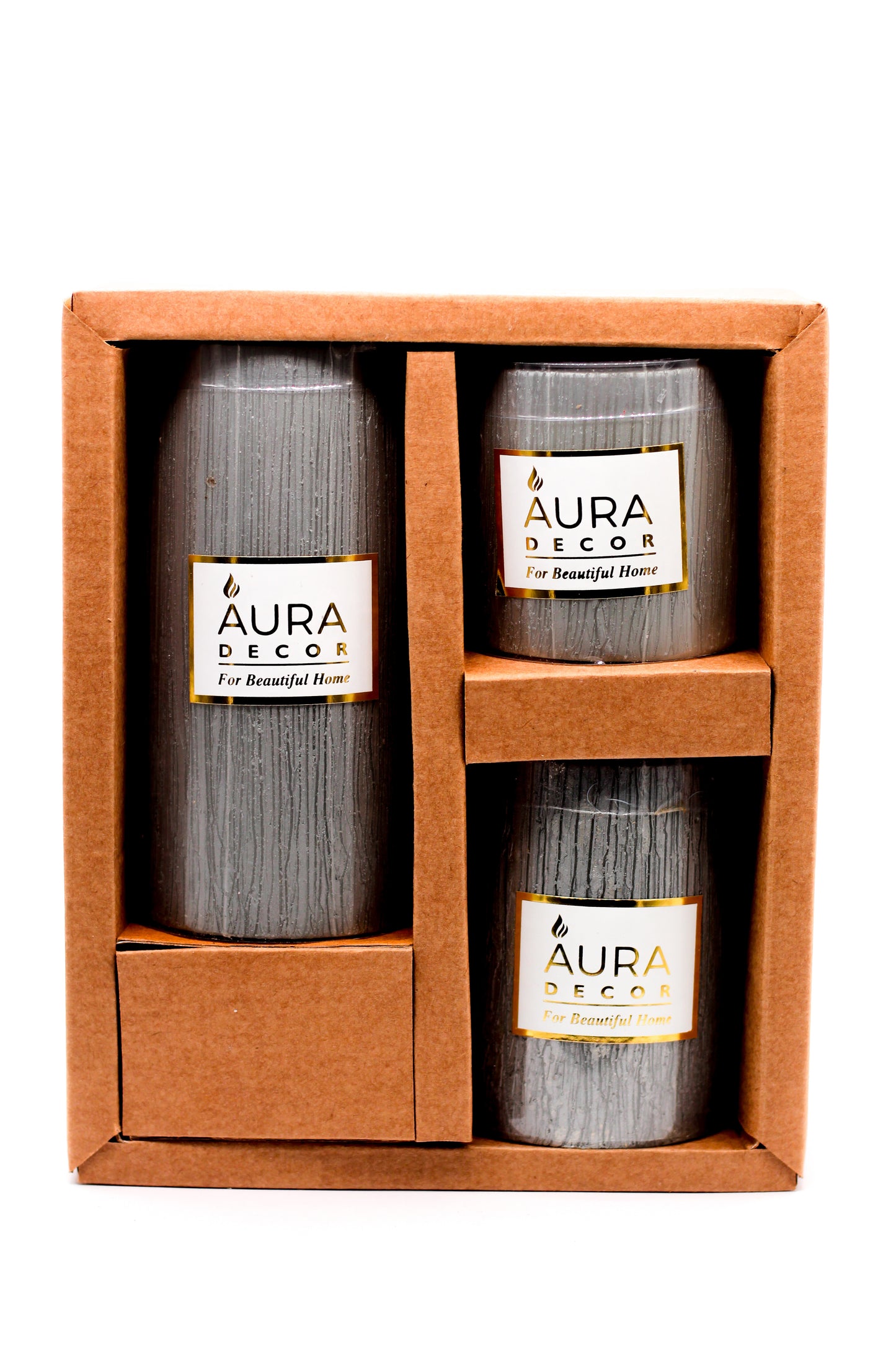 Bulk Buy Pillar Candle Set of 3 Candles ( 3*3, 3*4 , 3*6 Inches ) ( 12 Set Bulk Buy )