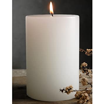 AuraDecor 3 inch & 4 inch Dia White Unscented Pillar Candle ( 3 inch Dia & 4 Inch )