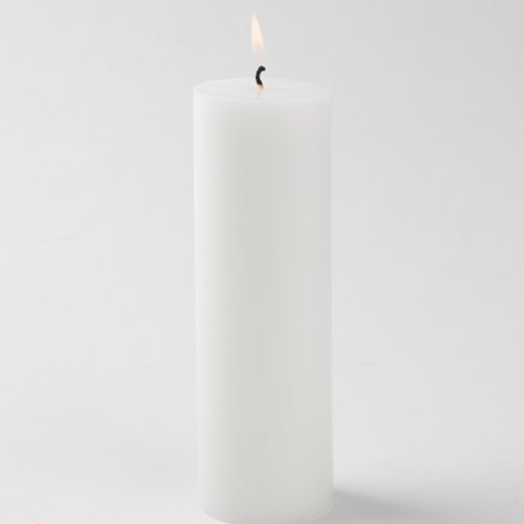 AuraDecor 3 inch & 4 inch Dia White Unscented Pillar Candle ( 3 inch Dia & 4 Inch )