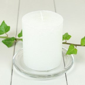 AuraDecor 3 inch & 4 inch Dia White Unscented Pillar Candle ( 3 inch Dia & 4 Inch )