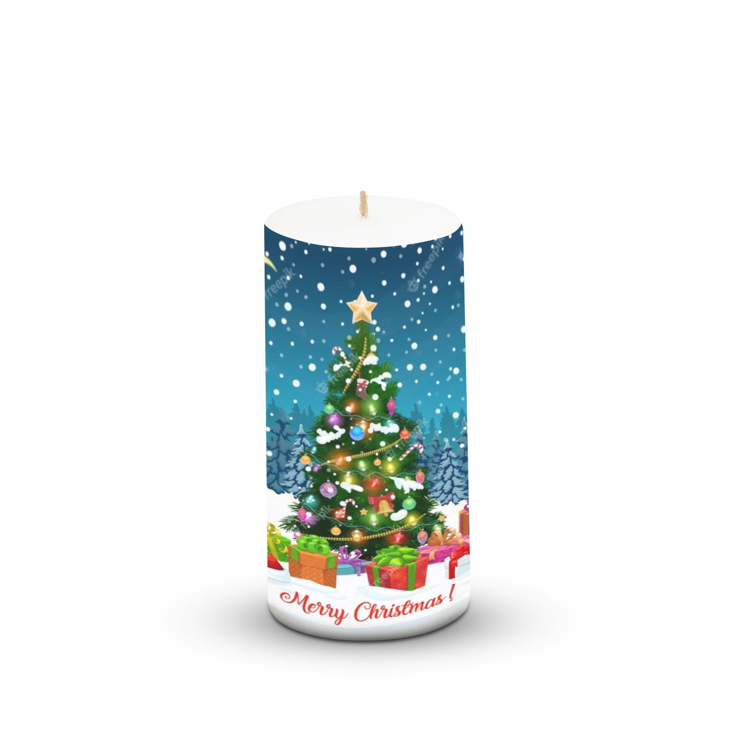 Pillar Candle Christmas 3*6 inch Unscented
