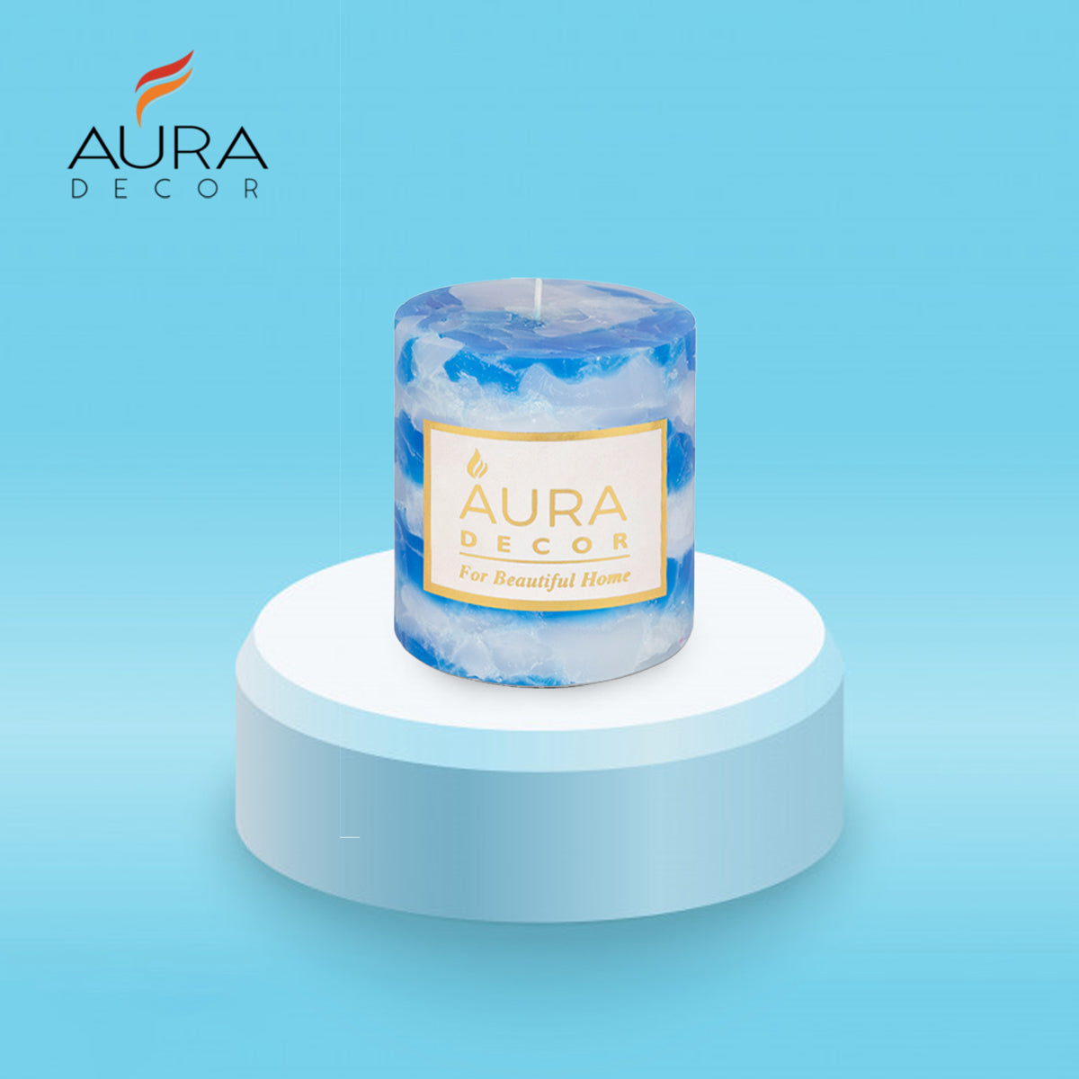 Bulk Buy Fragrance Pillar Candle in Chunk Finish 3*3 Inch Each ( 60 Pcs Master )