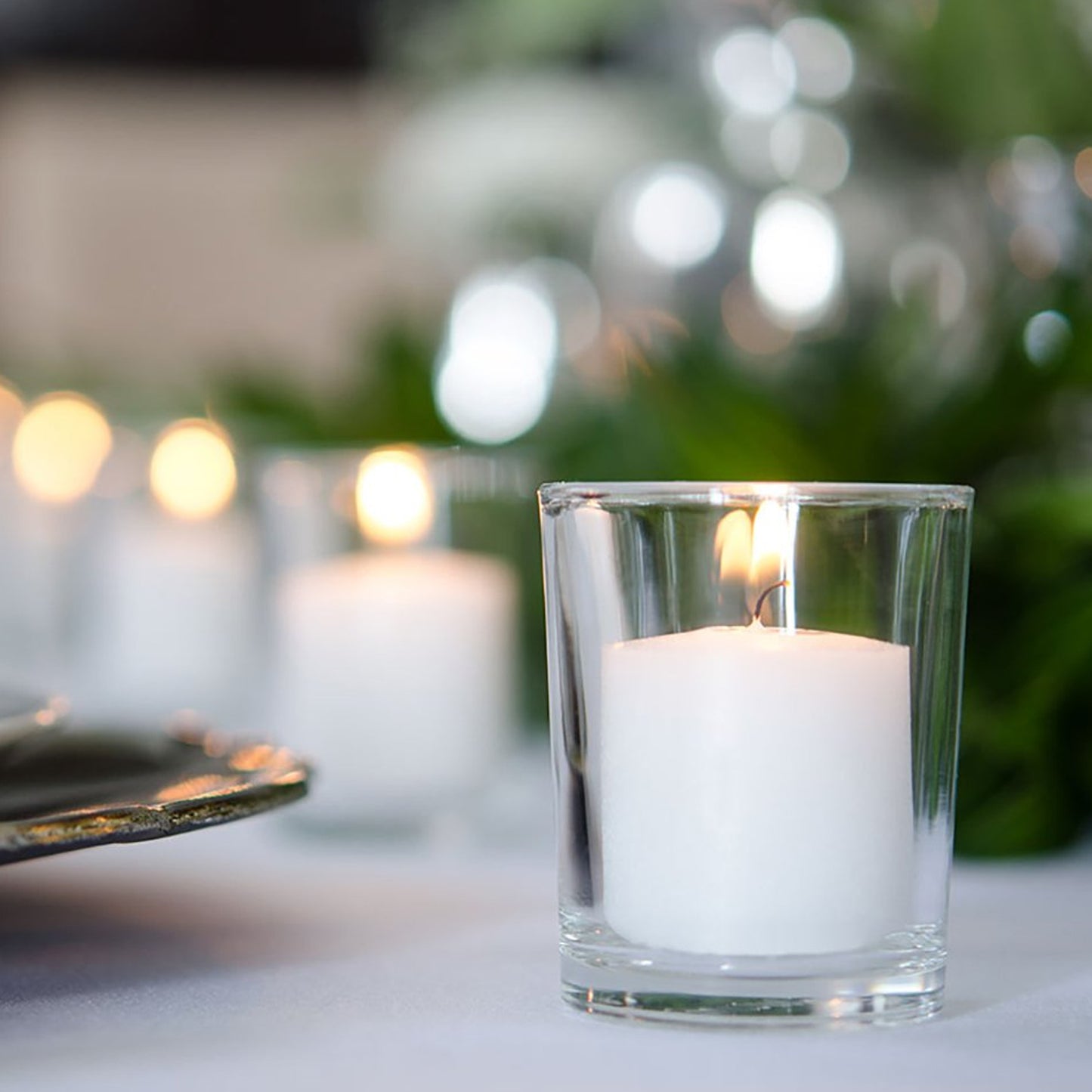 AuraDecor Pack of 42 Votives Unscented Candles ( Burning Time 9 Hours Each )