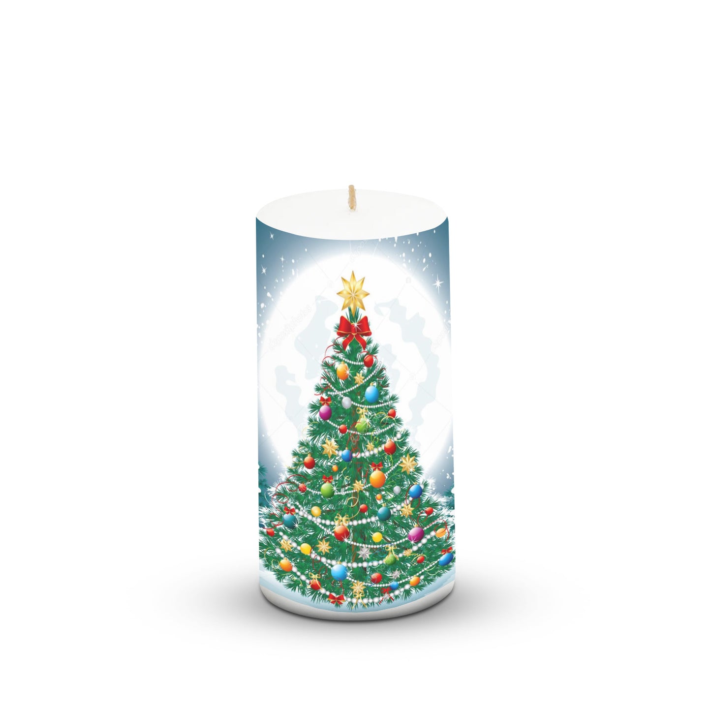 Pillar Candle Christmas 3*6 inch Unscented