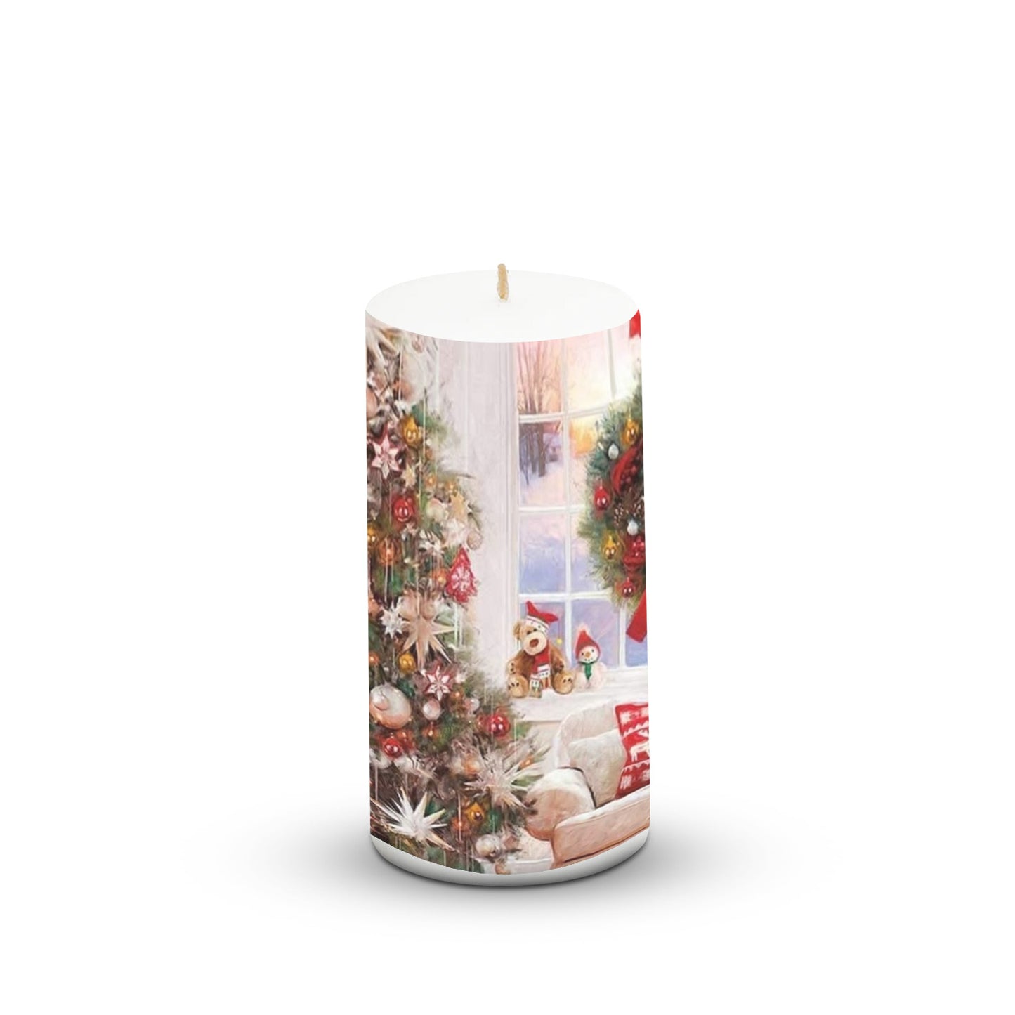 Pillar Candle Christmas 3*6 inch Unscented