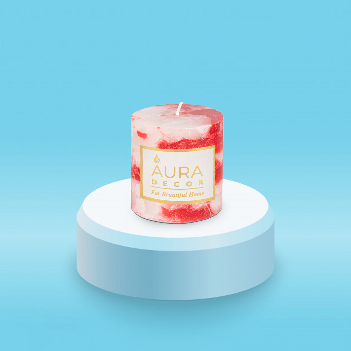 Bulk Buy Fragrance Pillar Candle in Chunk Finish 3*3 Inch Each ( 60 Pcs Master )