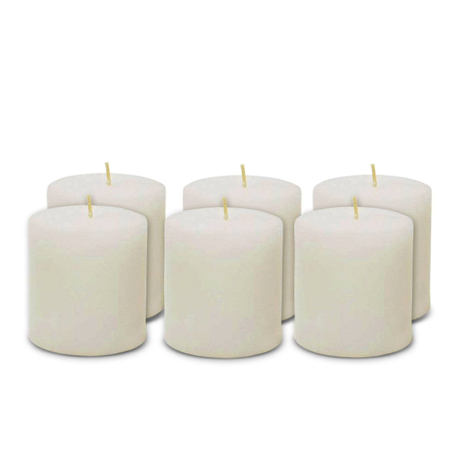 AuraDecor 2 inch Dia White Unscented Pillar Candle
