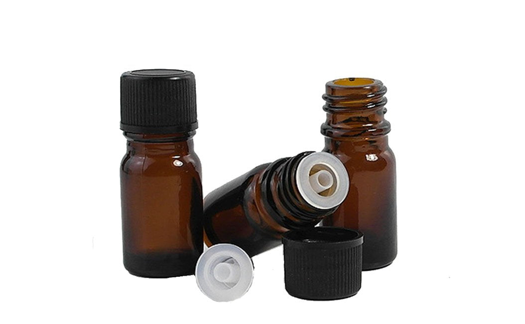 AuraDecor Pack of 50 Amber Glass Bottle ( 10ml )