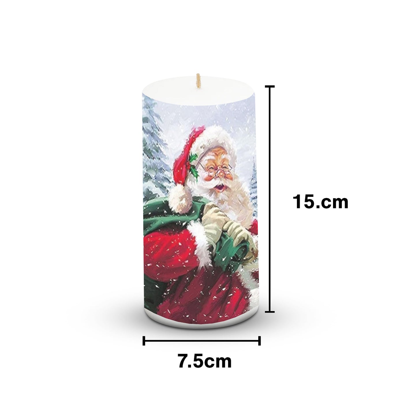 Pillar Candle Christmas 3*6 inch Unscented