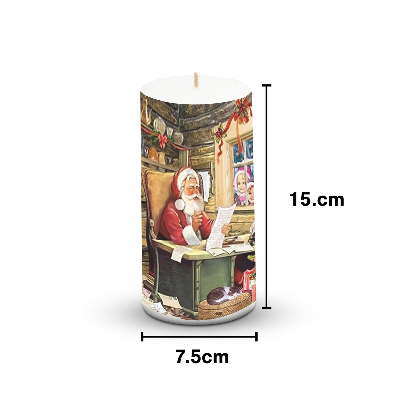 Pillar Candle Christmas 3*6 inch Unscented