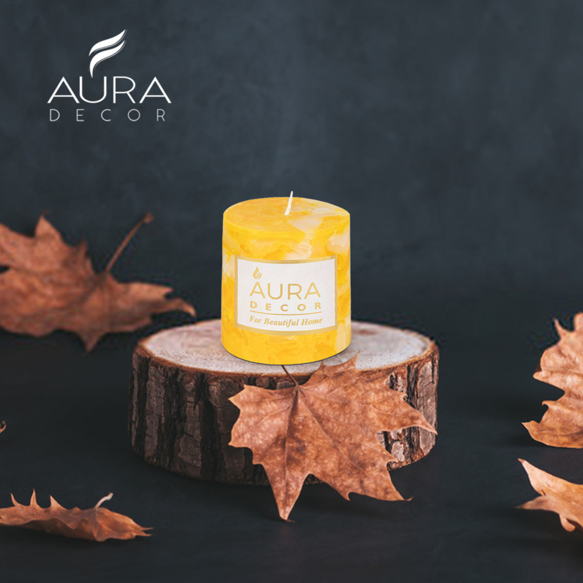 Fragrance Pillar Candle in Chunk Finish 3*6 Inch Each