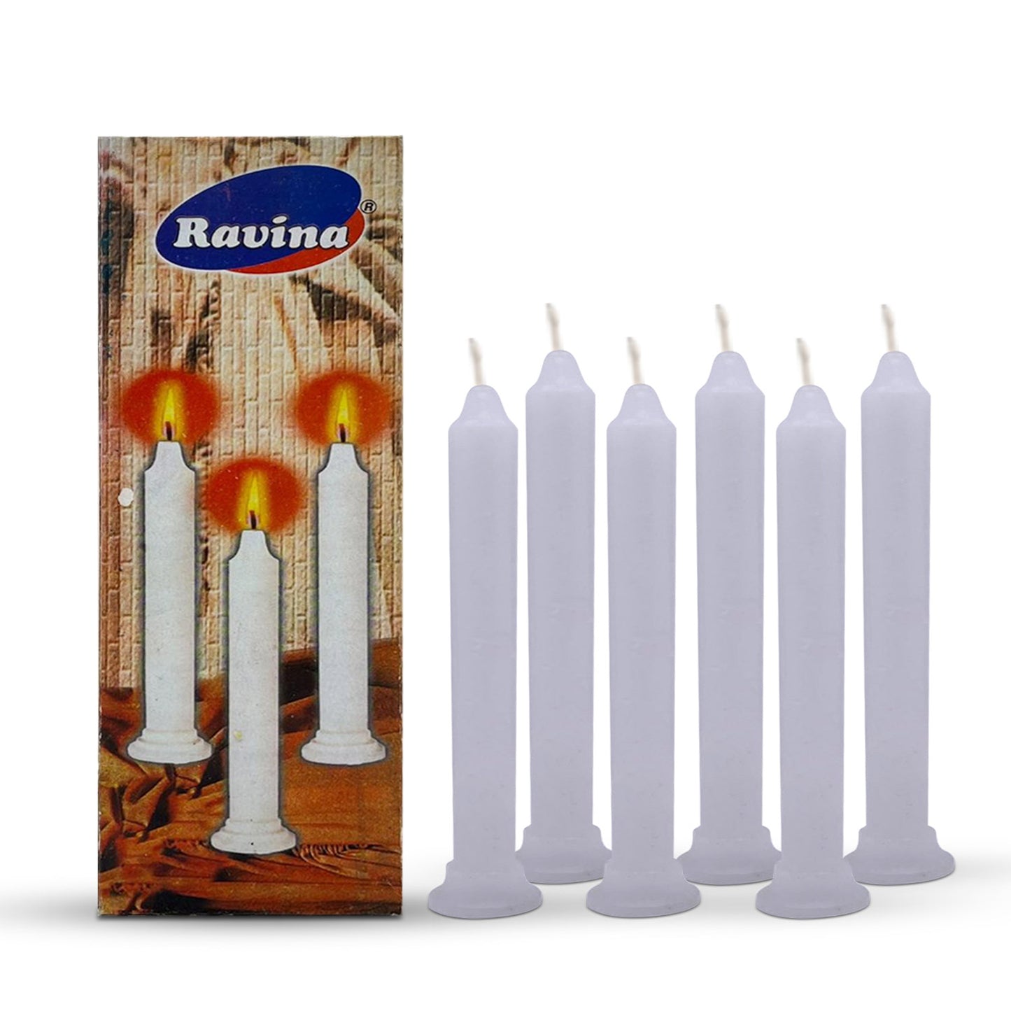 Brown Ravina Candles ( Pack of 6 ) Master Carton 60 Packets