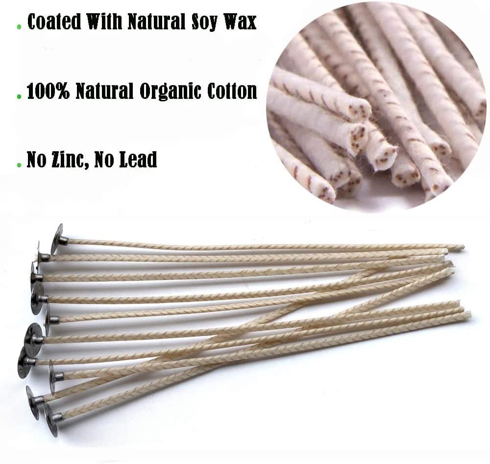 Pack of Eco Wicks for Candle Making, Jar Candles, Container Candles