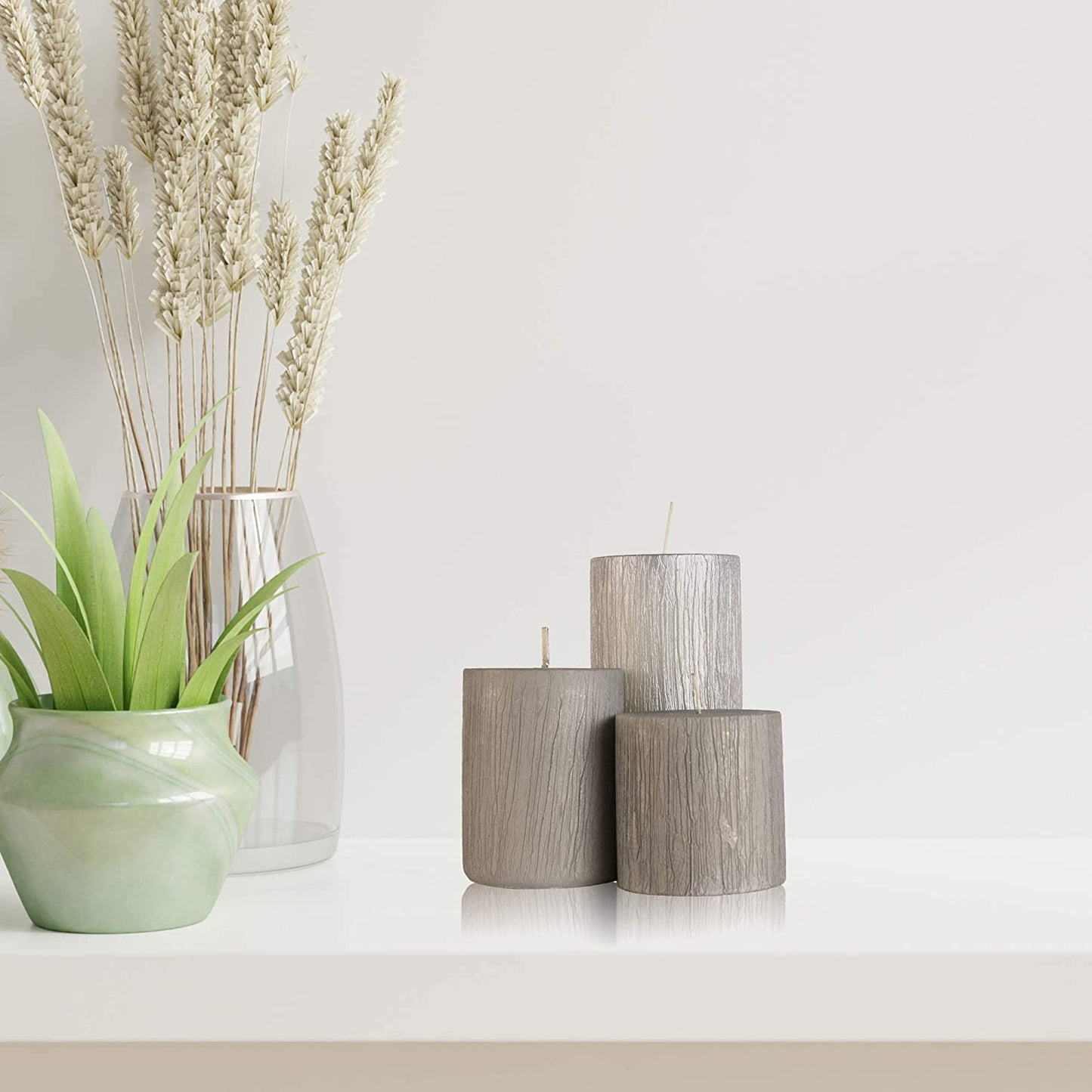 Bulk Buy Pillar Candle Set of 3 Candles ( 3*3, 3*4 , 3*6 Inches ) ( 12 Set Bulk Buy )