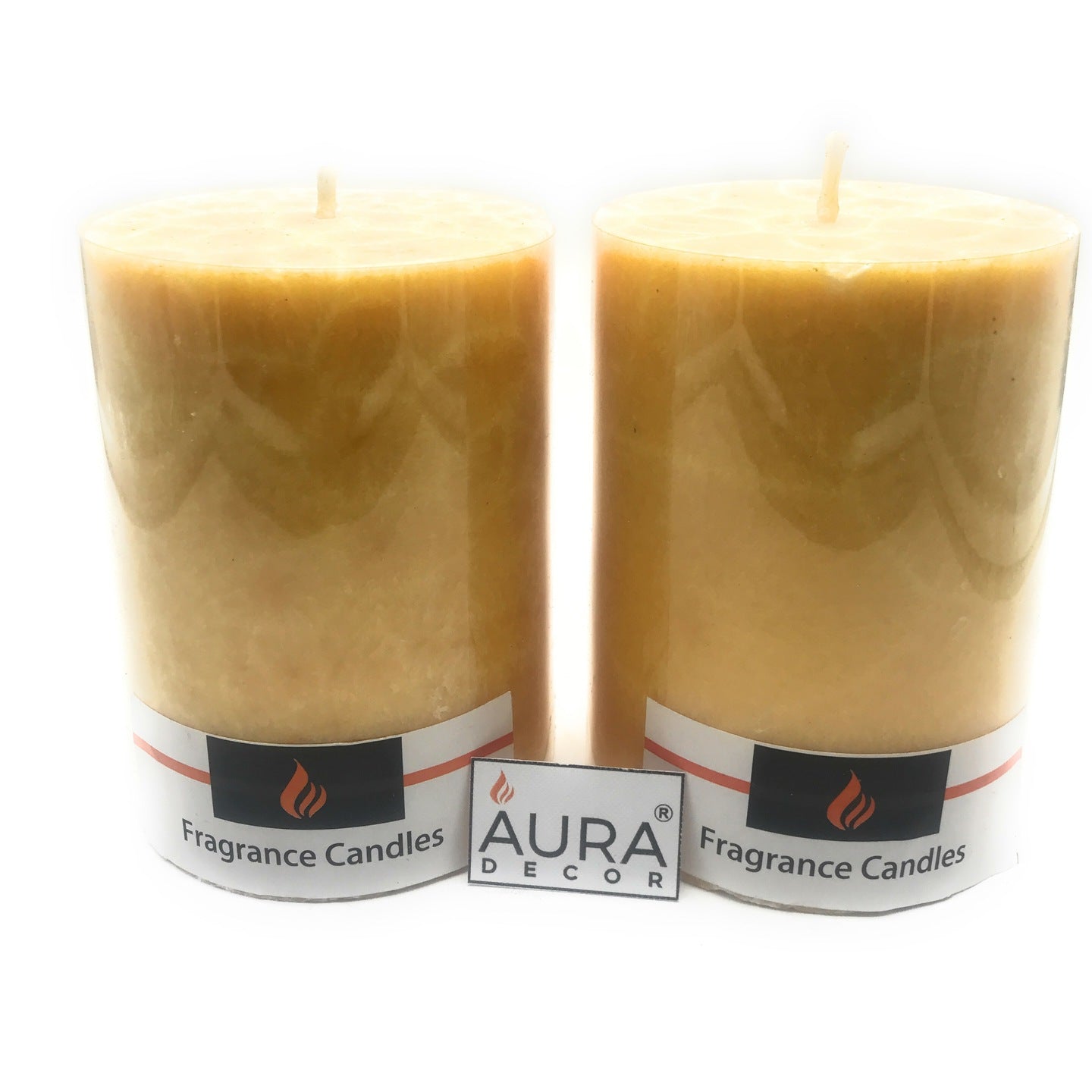 AuraDecor Pack of 2 Vanilla Fragrance 3*4 Inches Candle - auradecor.co.in