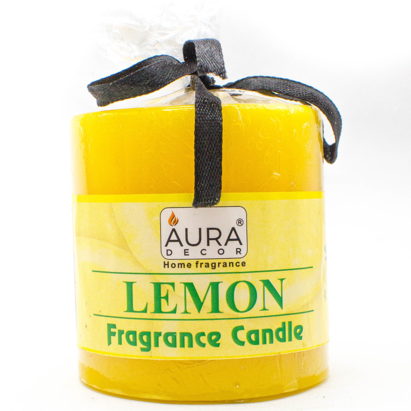 AuraDecor Lemon Fragrance 2.5*2.5 Inch Pillar Candle - auradecor.co.in