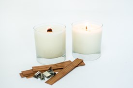 AuraDecor Glass Empty Jar for Candle Making with Wooden Lid ( 150ml )