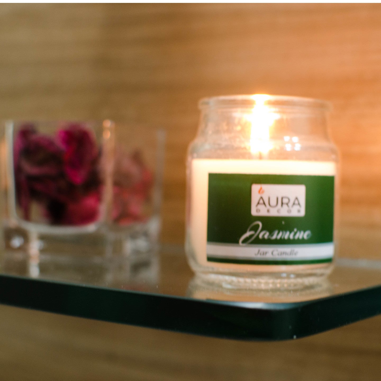 AuraDecor Set of 4 Highly Fragrance Jar Candle Burning Time 30 Hours Each - auradecor.co.in