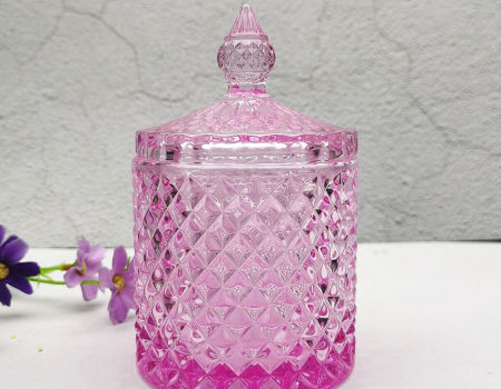 AuraDecor 10 pcs Empty Diamond Jar for Candle Making ( Pack of 10 )