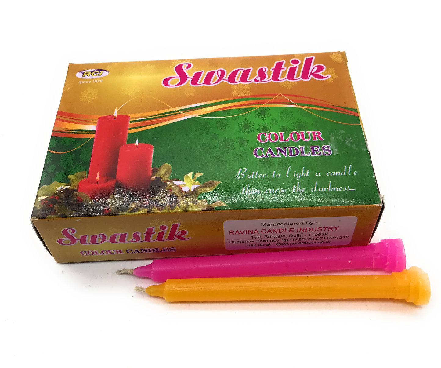 Swastik Candles ( Pack of 12 Candles ) ( MOQ 150 Packets)