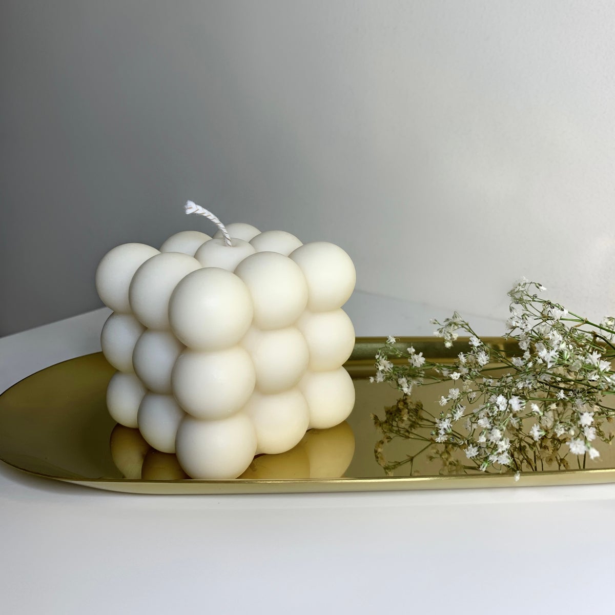 AuraDecor Bubble Bliss Candle 6cm*6cm*6cm