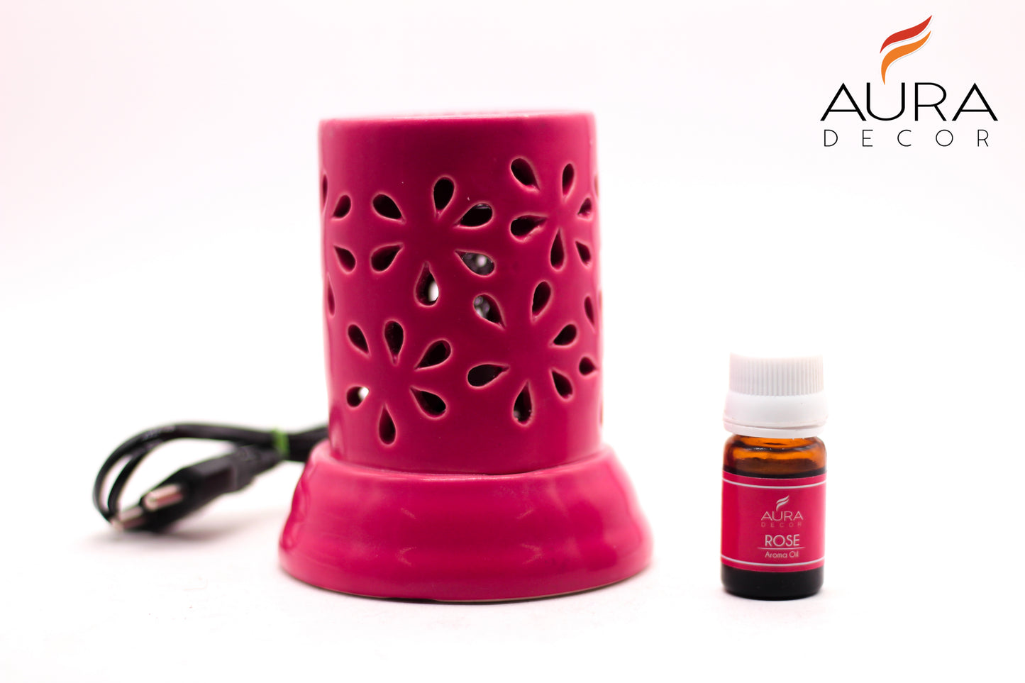 AuraDecor Electric Coloured Diffuser Gift Set with 10ml Aroma Oil (Assorted Colour)