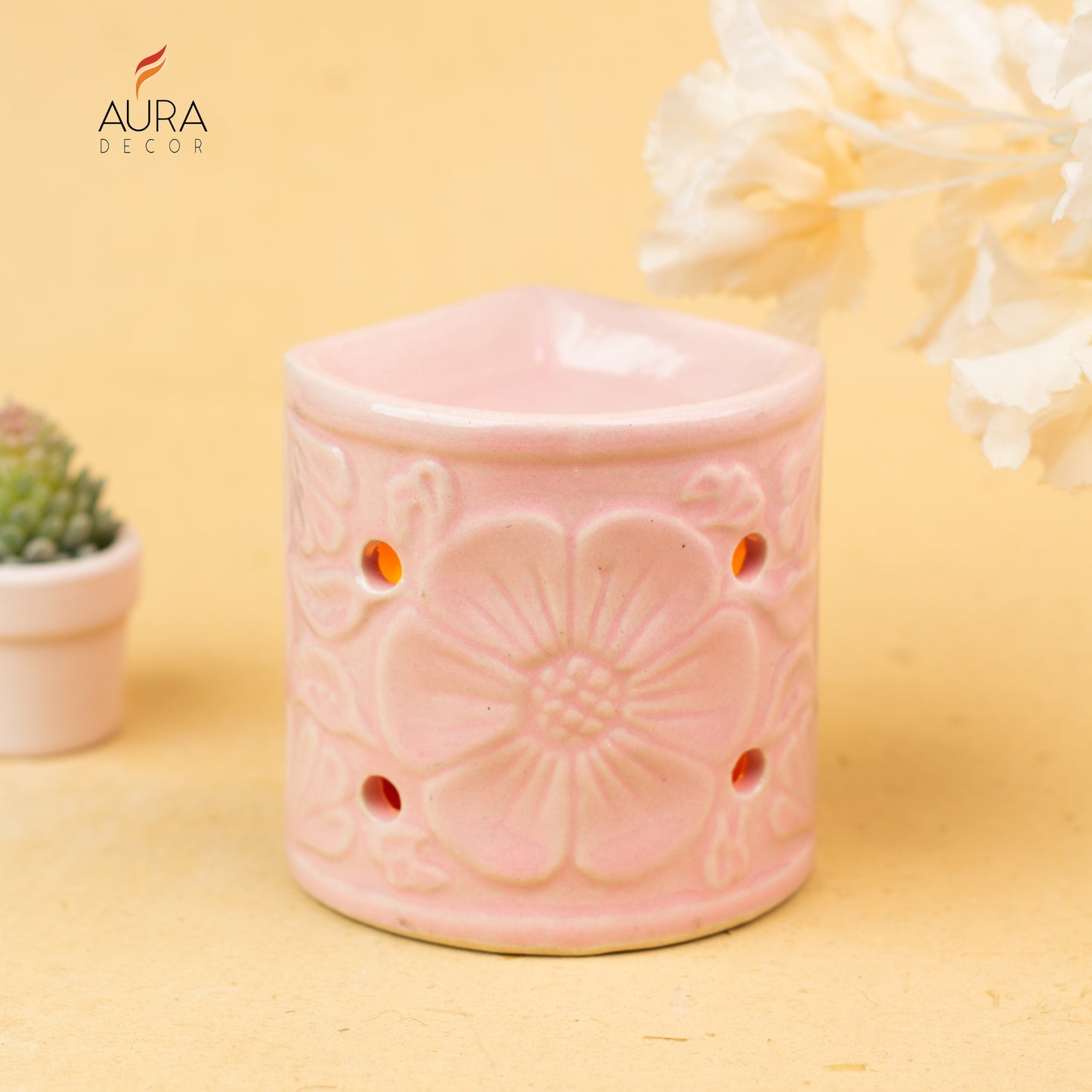 Aroma Diffuser with a Tealight Candle ( Heart Shape )