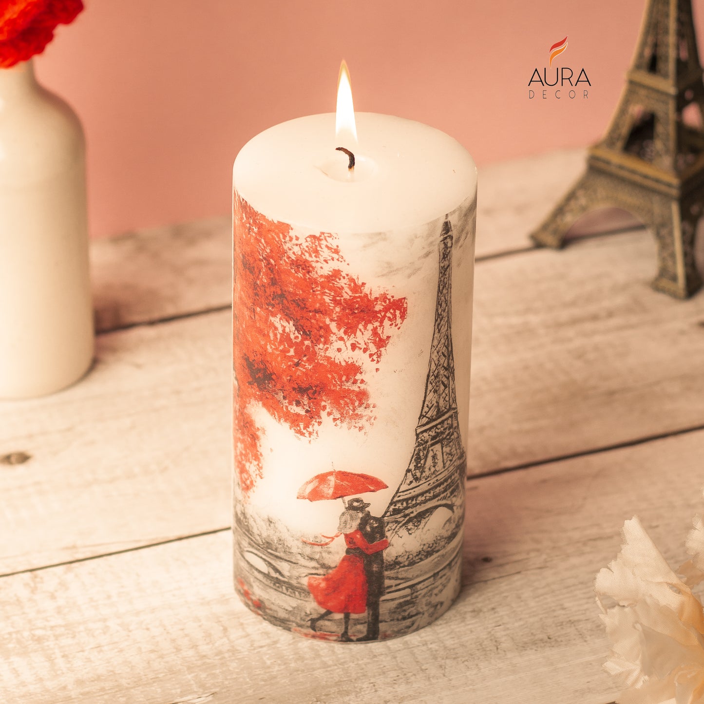 Bulk Buy AuraDecor Eiffel Tower Candle ( MOQ 20 Pcs )