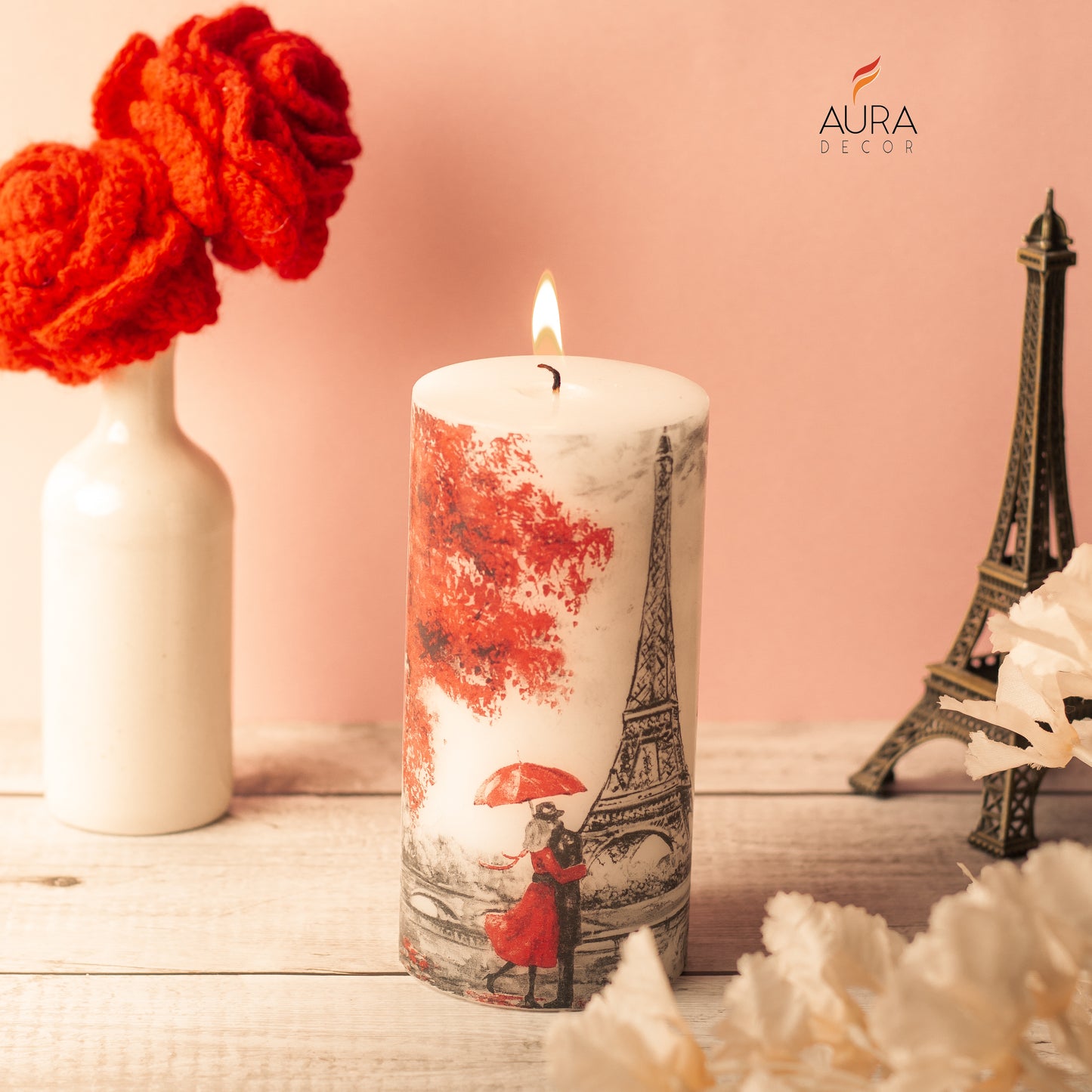 Bulk Buy AuraDecor Eiffel Tower Candle ( MOQ 20 Pcs )